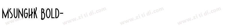 MsungHK Bold字体转换